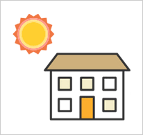太陽が汚れを浮かす