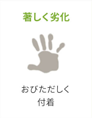 激しく劣化