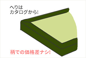 柄での価格差ナシ!