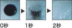 約5mmの泡入り水洗